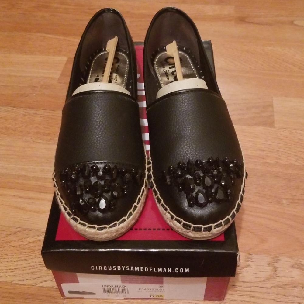 Black Espadrilles with Jewels